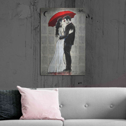 Luxe Metal Art 'Some Rainy Night' by Loui Jover, Metal Wall Art,24x36