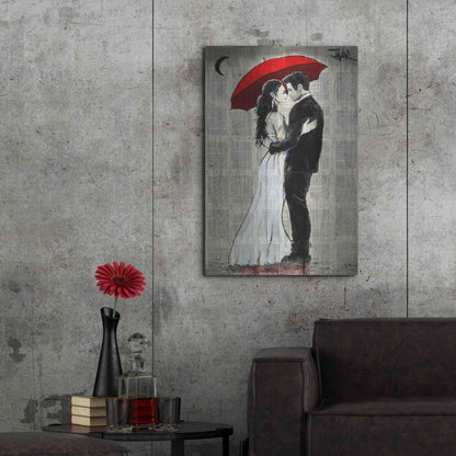 Luxe Metal Art 'Some Rainy Night' by Loui Jover, Metal Wall Art,24x36