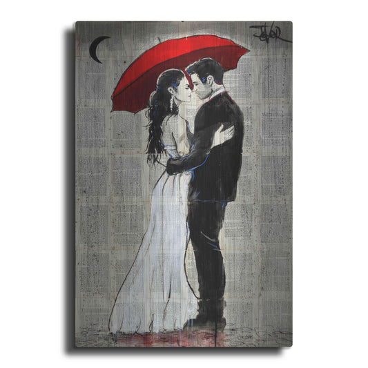 Luxe Metal Art 'Some Rainy Night' by Loui Jover, Metal Wall Art