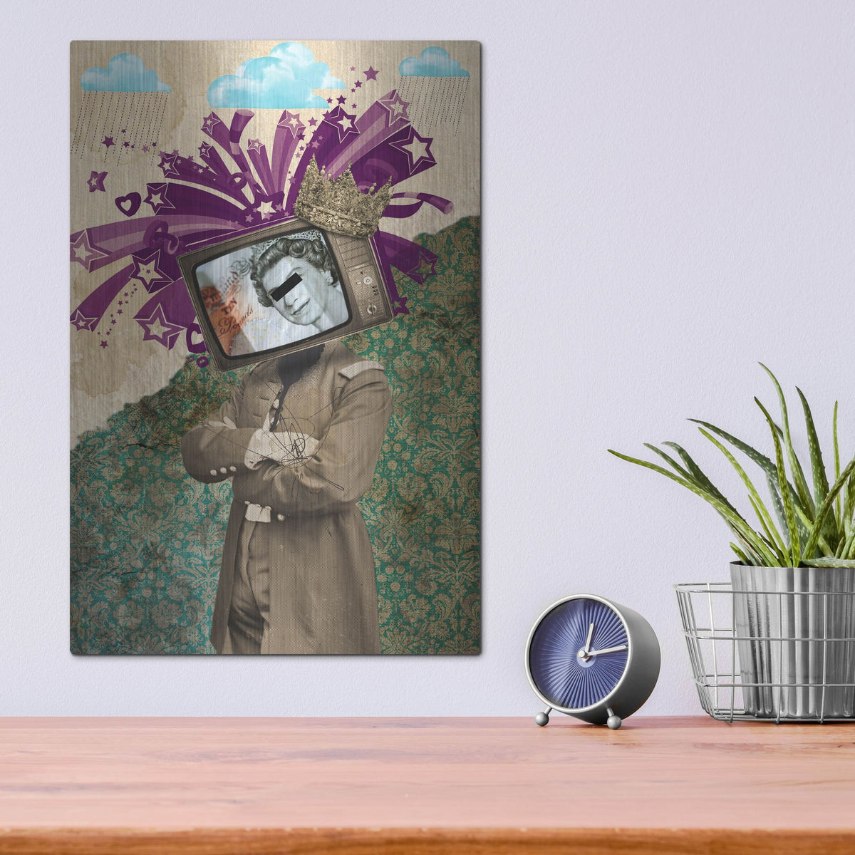 Luxe Metal Art 'Queen And King' by Elo Marc, Metal Wall Art,12x16