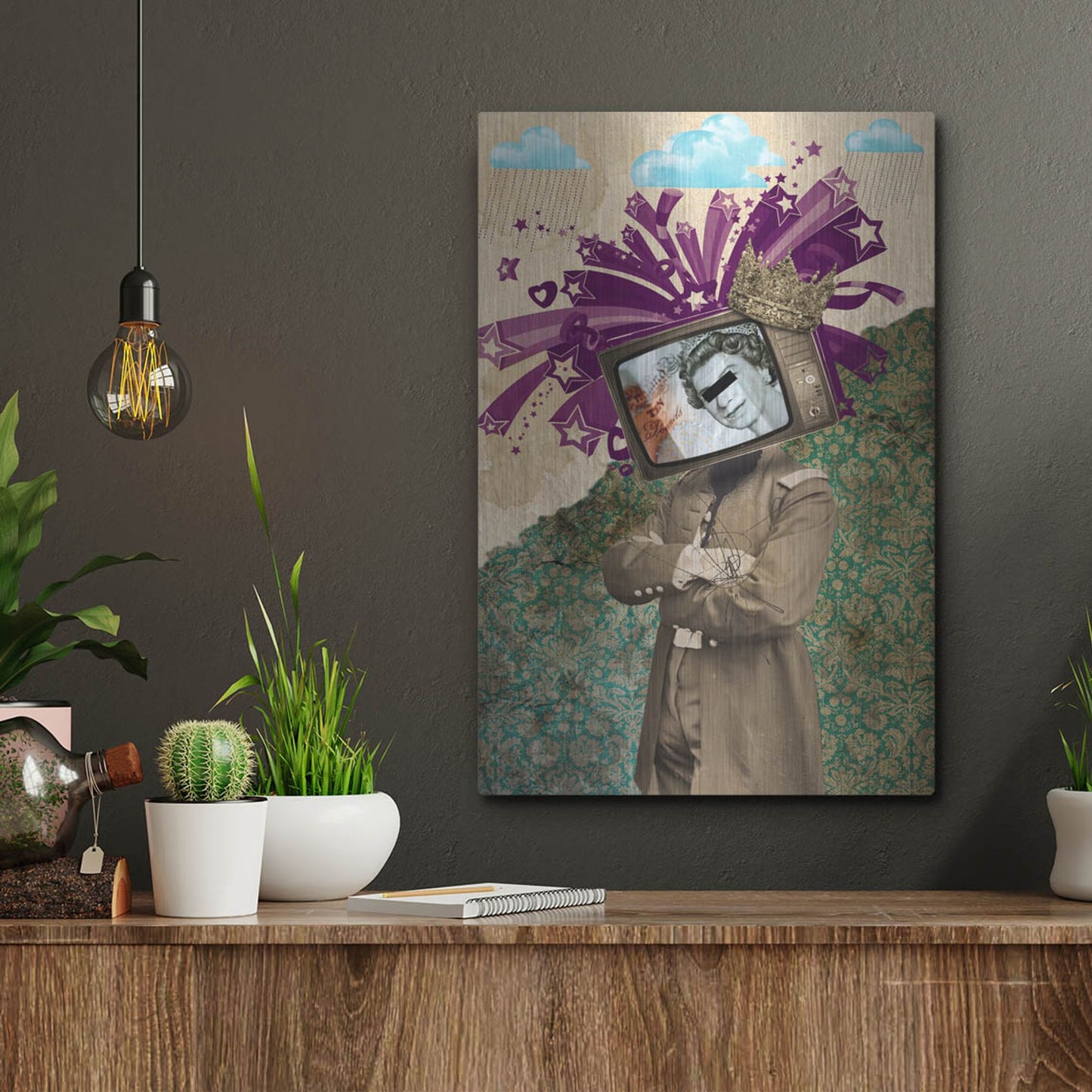 Luxe Metal Art 'Queen And King' by Elo Marc, Metal Wall Art,12x16