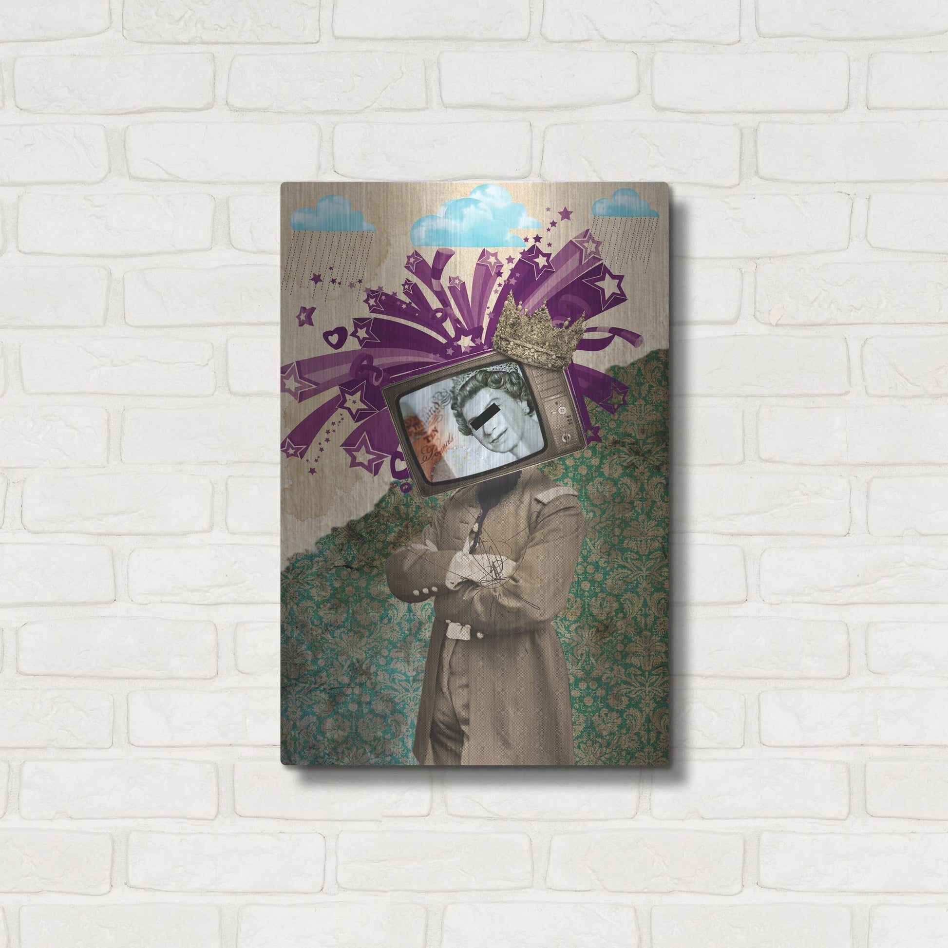 Luxe Metal Art 'Queen And King' by Elo Marc, Metal Wall Art,16x24