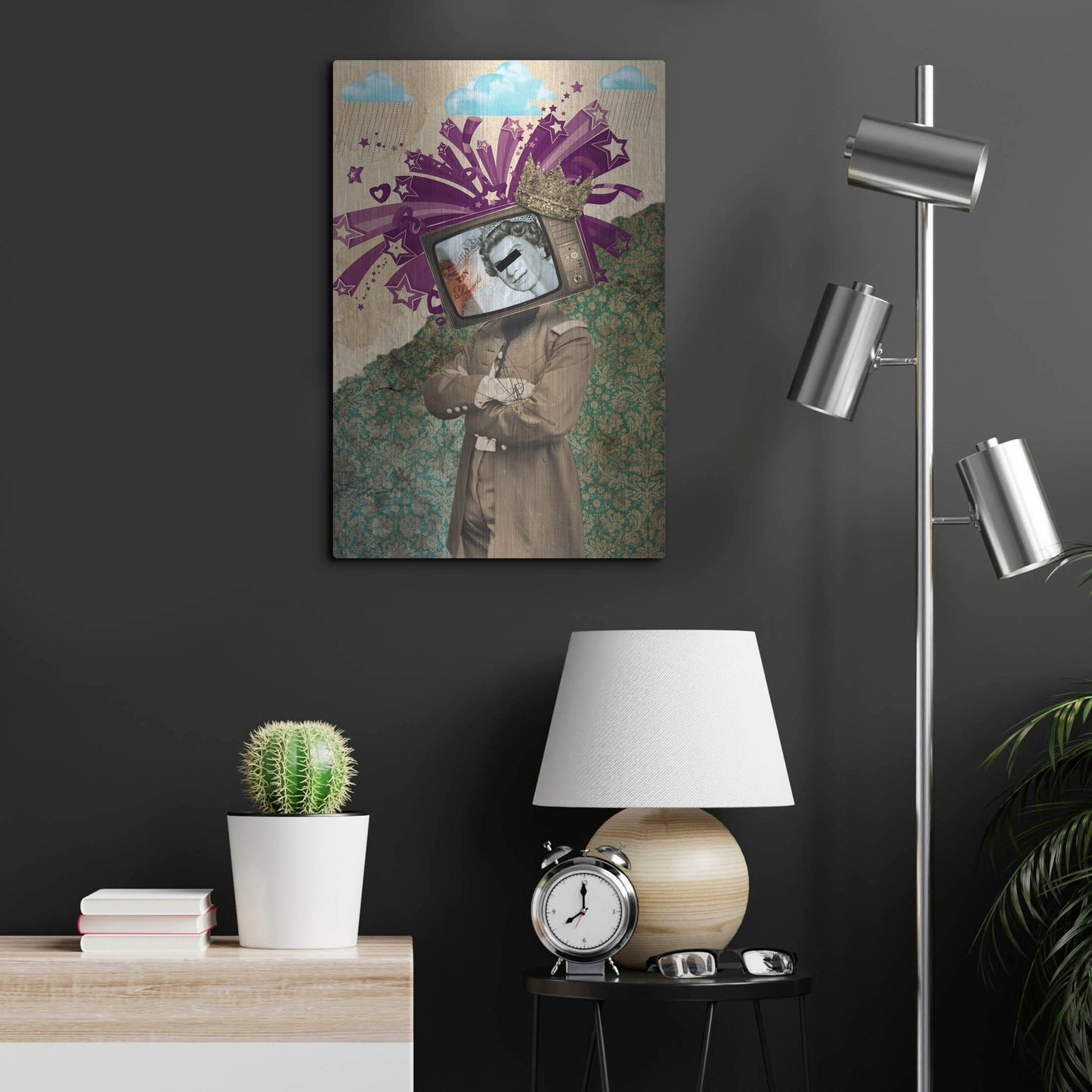 Luxe Metal Art 'Queen And King' by Elo Marc, Metal Wall Art,16x24