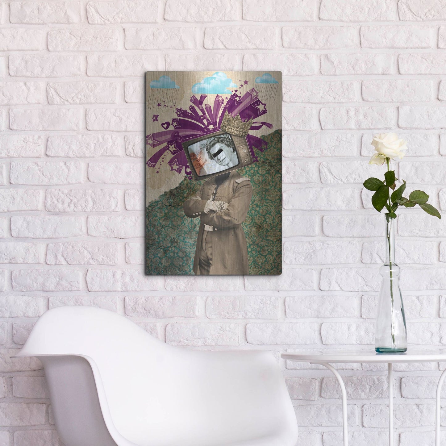 Luxe Metal Art 'Queen And King' by Elo Marc, Metal Wall Art,16x24