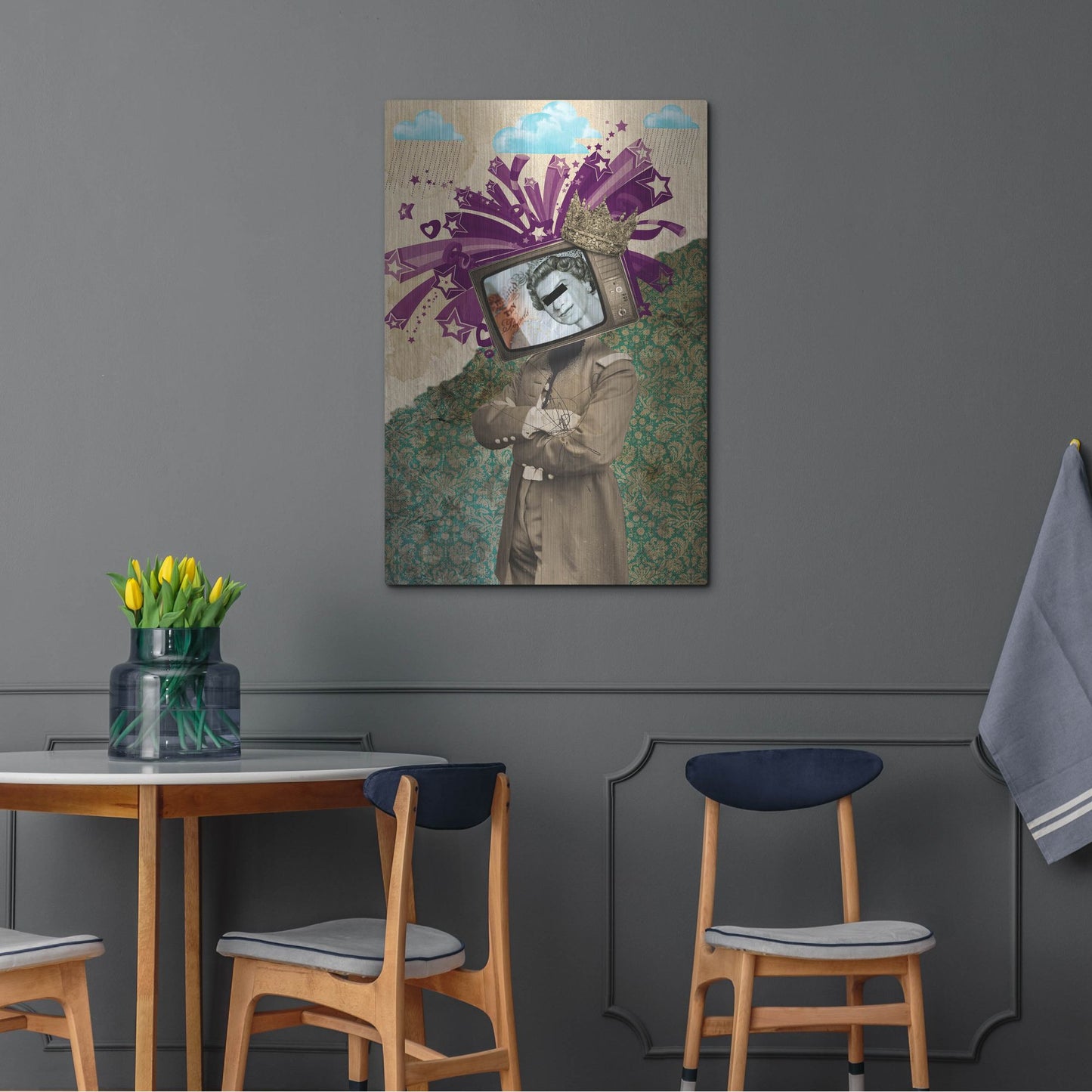 Luxe Metal Art 'Queen And King' by Elo Marc, Metal Wall Art,24x36