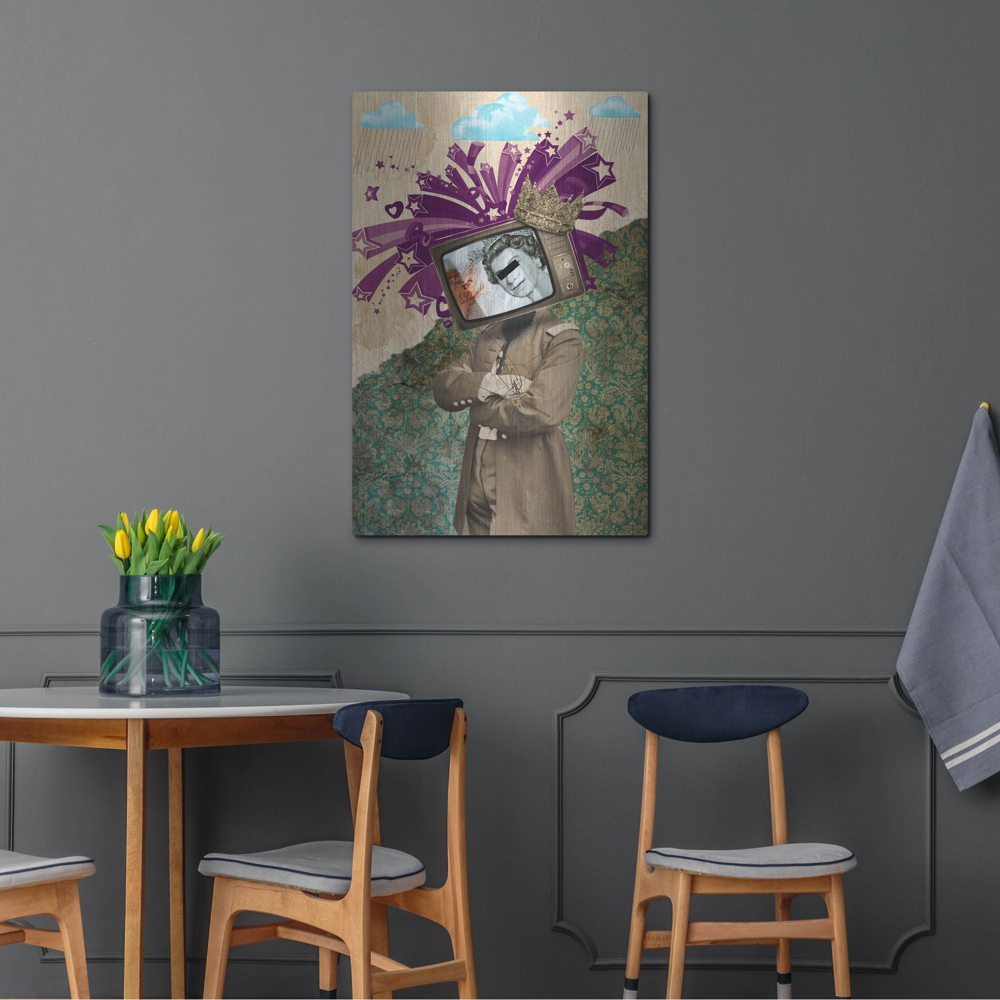 Luxe Metal Art 'Queen And King' by Elo Marc, Metal Wall Art,24x36