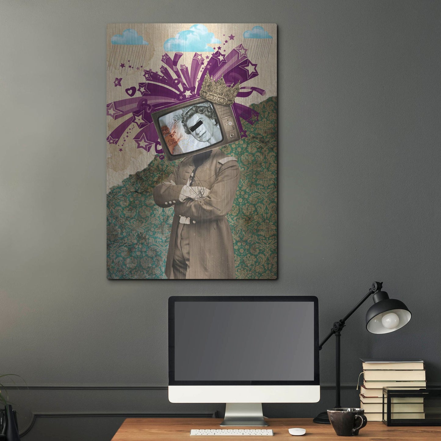 Luxe Metal Art 'Queen And King' by Elo Marc, Metal Wall Art,24x36