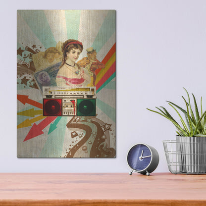 Luxe Metal Art 'Retro Radio' by Elo Marc, Metal Wall Art,12x16