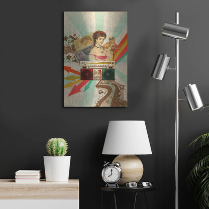 Luxe Metal Art 'Retro Radio' by Elo Marc, Metal Wall Art,16x24