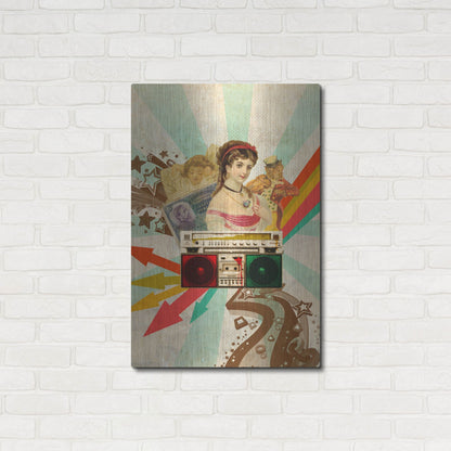 Luxe Metal Art 'Retro Radio' by Elo Marc, Metal Wall Art,24x36