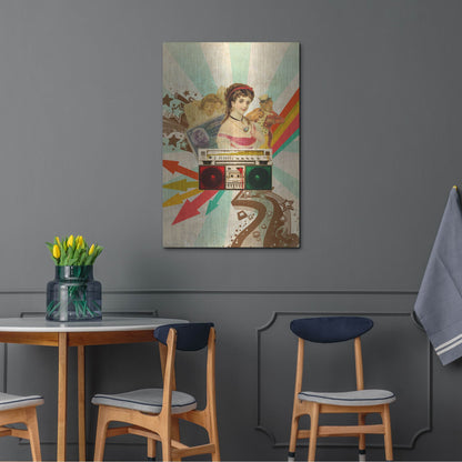 Luxe Metal Art 'Retro Radio' by Elo Marc, Metal Wall Art,24x36