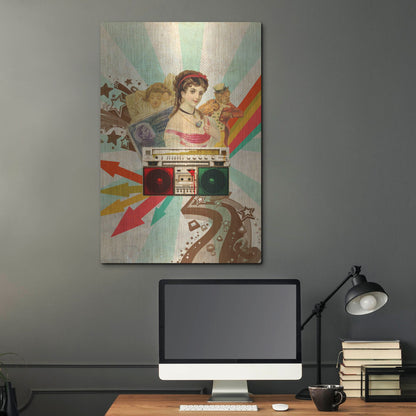 Luxe Metal Art 'Retro Radio' by Elo Marc, Metal Wall Art,24x36