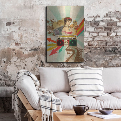Luxe Metal Art 'Retro Radio' by Elo Marc, Metal Wall Art,24x36