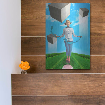 Luxe Metal Art 'Ribbons' by Elo Marc, Metal Wall Art,12x16