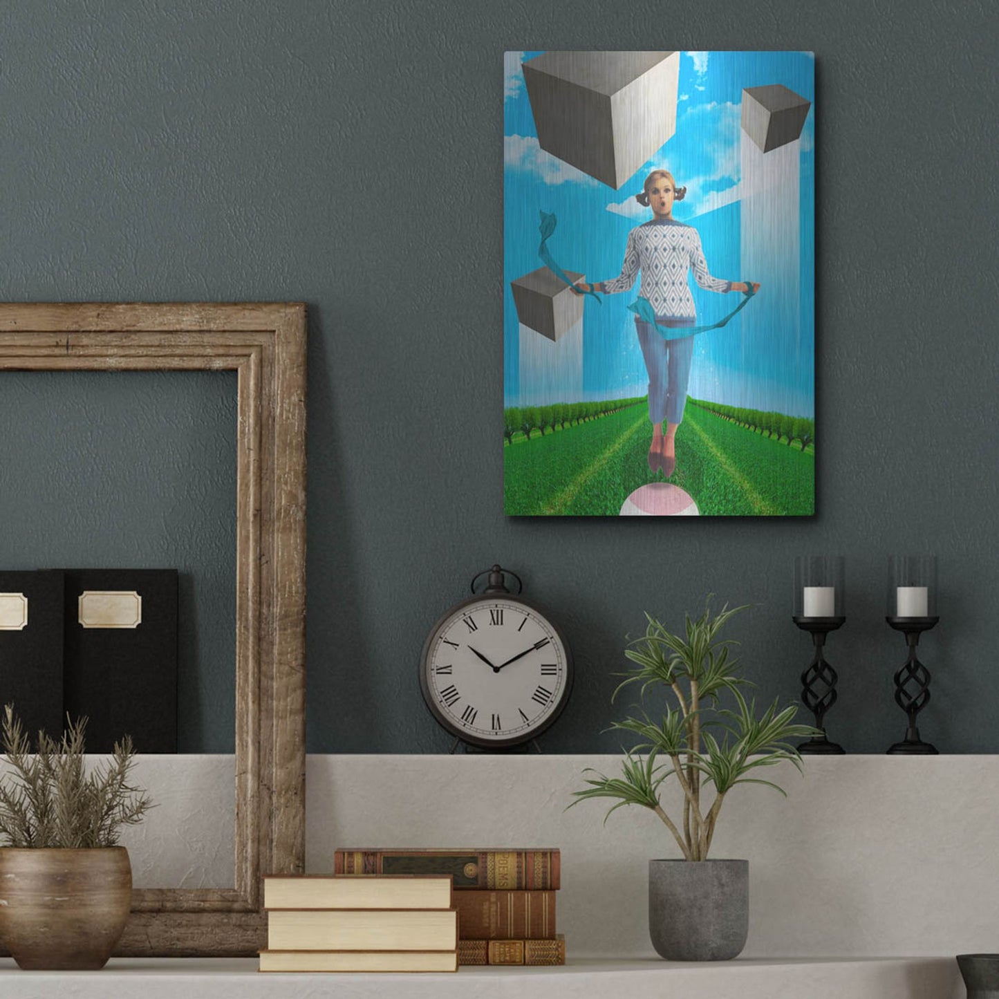 Luxe Metal Art 'Ribbons' by Elo Marc, Metal Wall Art,12x16