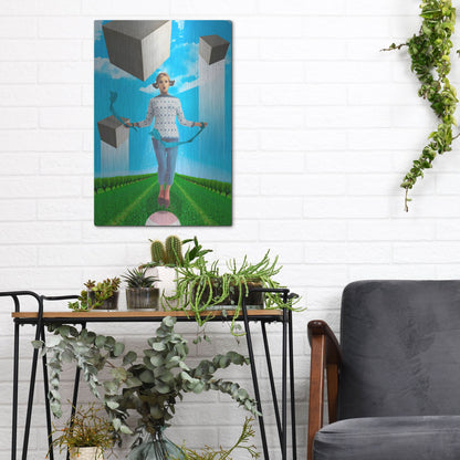 Luxe Metal Art 'Ribbons' by Elo Marc, Metal Wall Art,12x16