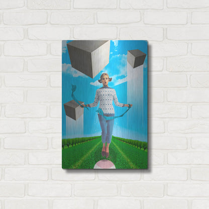 Luxe Metal Art 'Ribbons' by Elo Marc, Metal Wall Art,16x24