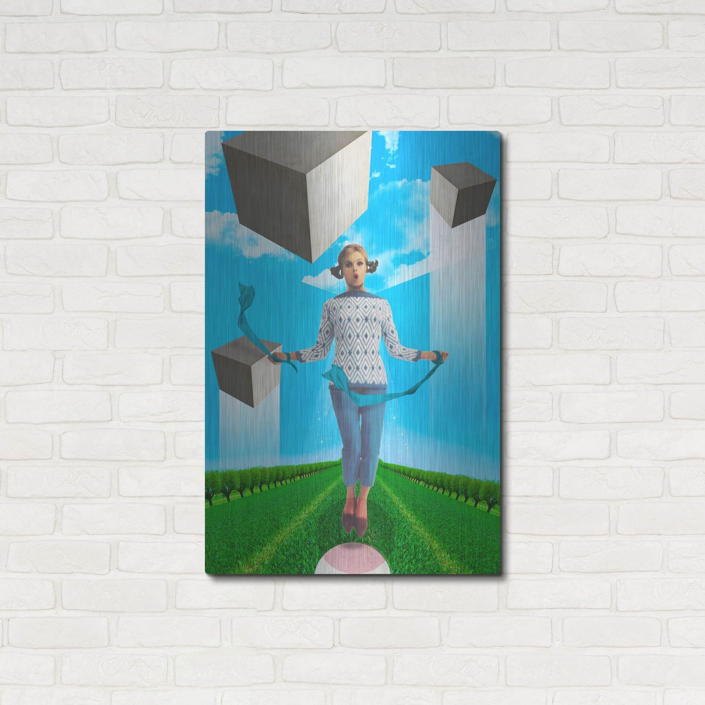 Luxe Metal Art 'Ribbons' by Elo Marc, Metal Wall Art,24x36