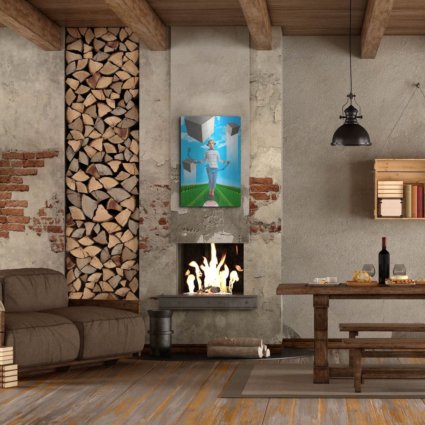 Luxe Metal Art 'Ribbons' by Elo Marc, Metal Wall Art,24x36