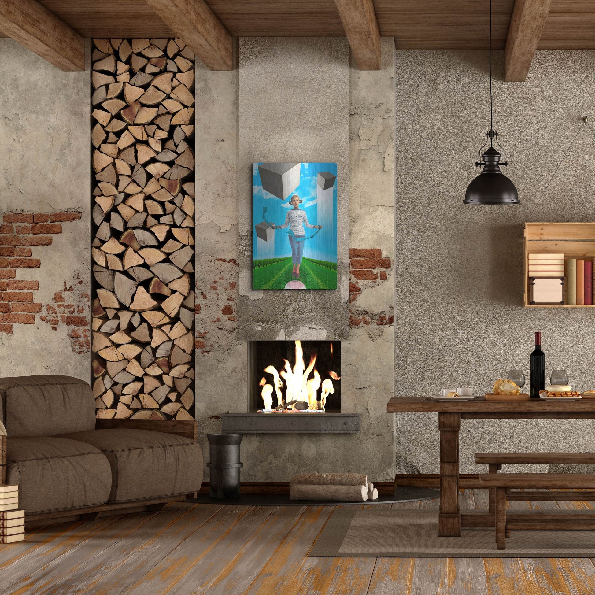 Luxe Metal Art 'Ribbons' by Elo Marc, Metal Wall Art,24x36