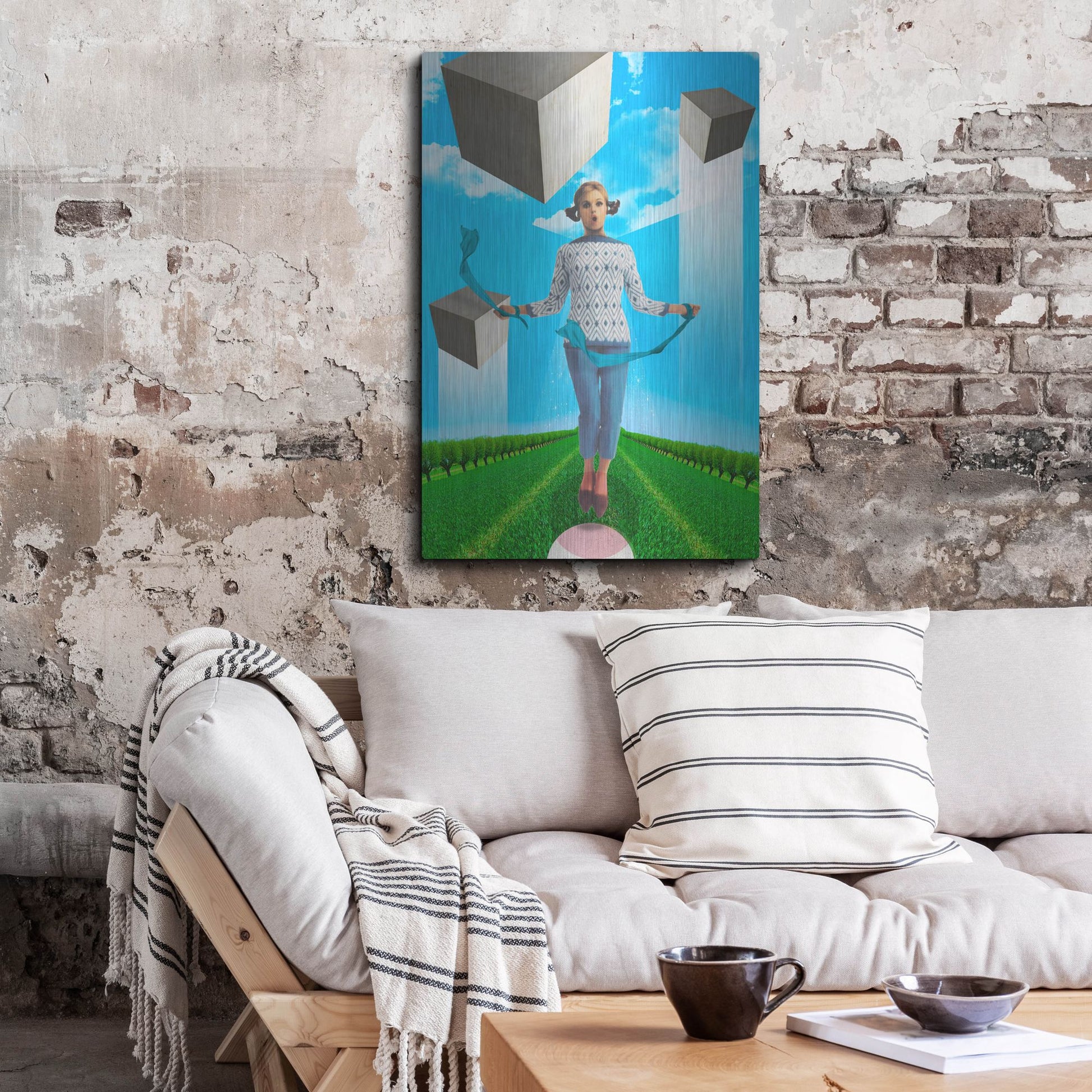 Luxe Metal Art 'Ribbons' by Elo Marc, Metal Wall Art,24x36