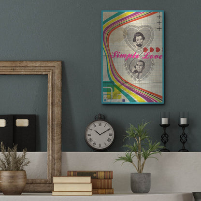 Luxe Metal Art 'Simple Love' by Elo Marc, Metal Wall Art,12x16