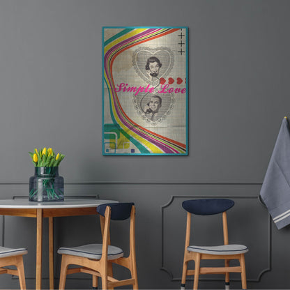 Luxe Metal Art 'Simple Love' by Elo Marc, Metal Wall Art,24x36