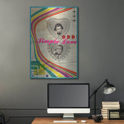 Luxe Metal Art 'Simple Love' by Elo Marc, Metal Wall Art,24x36
