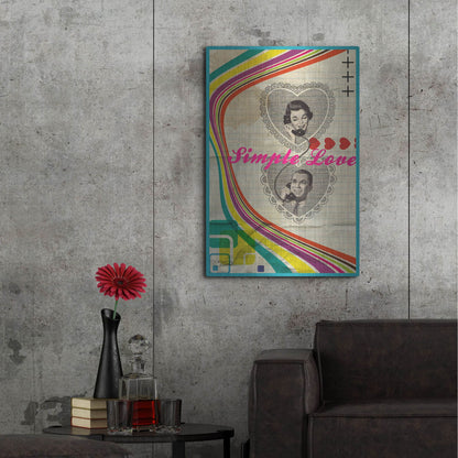 Luxe Metal Art 'Simple Love' by Elo Marc, Metal Wall Art,24x36