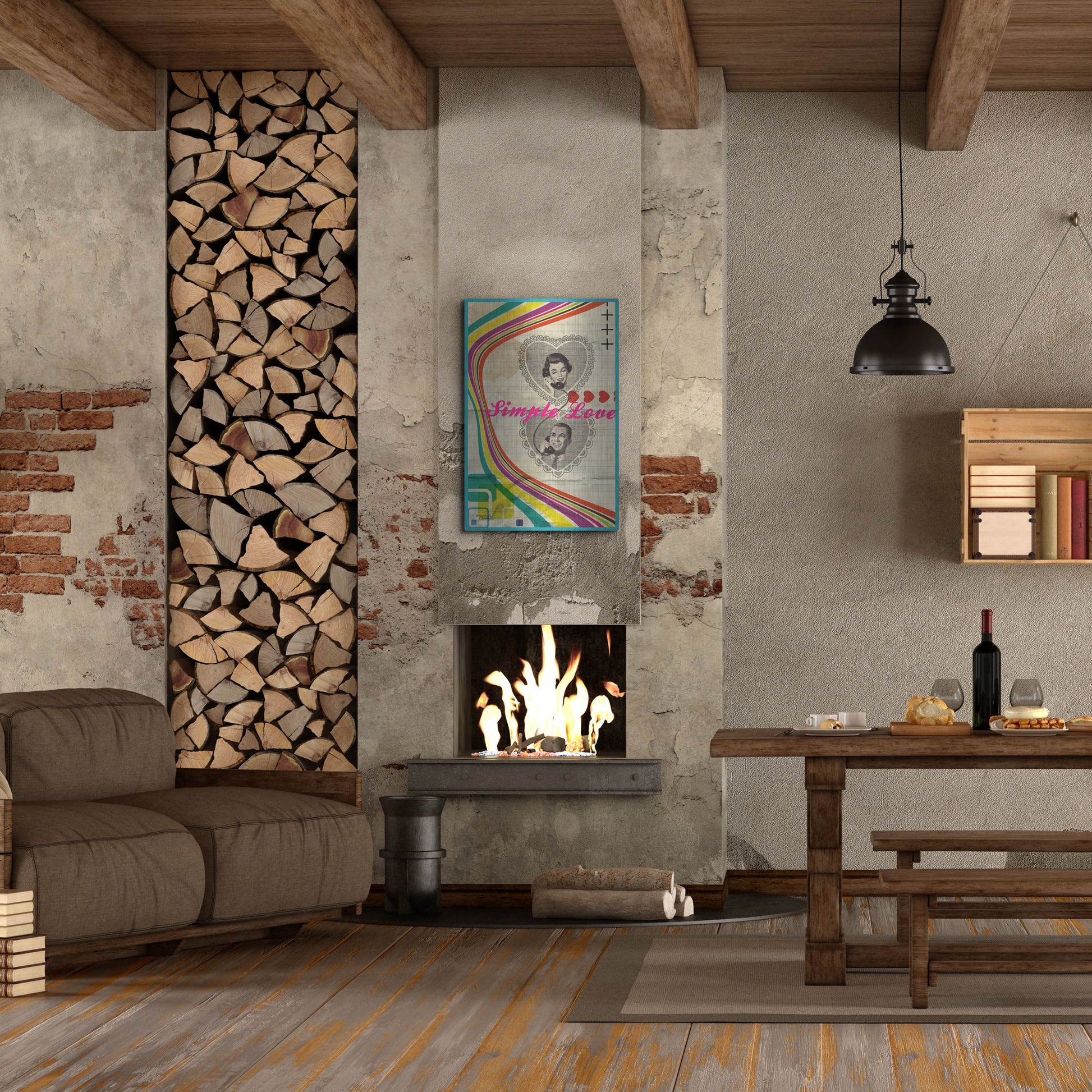 Luxe Metal Art 'Simple Love' by Elo Marc, Metal Wall Art,24x36