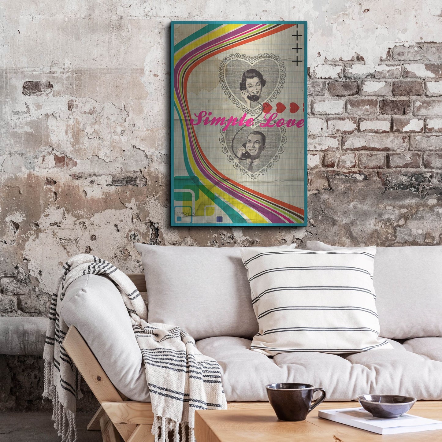 Luxe Metal Art 'Simple Love' by Elo Marc, Metal Wall Art,24x36