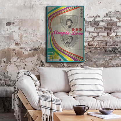 Luxe Metal Art 'Simple Love' by Elo Marc, Metal Wall Art,24x36