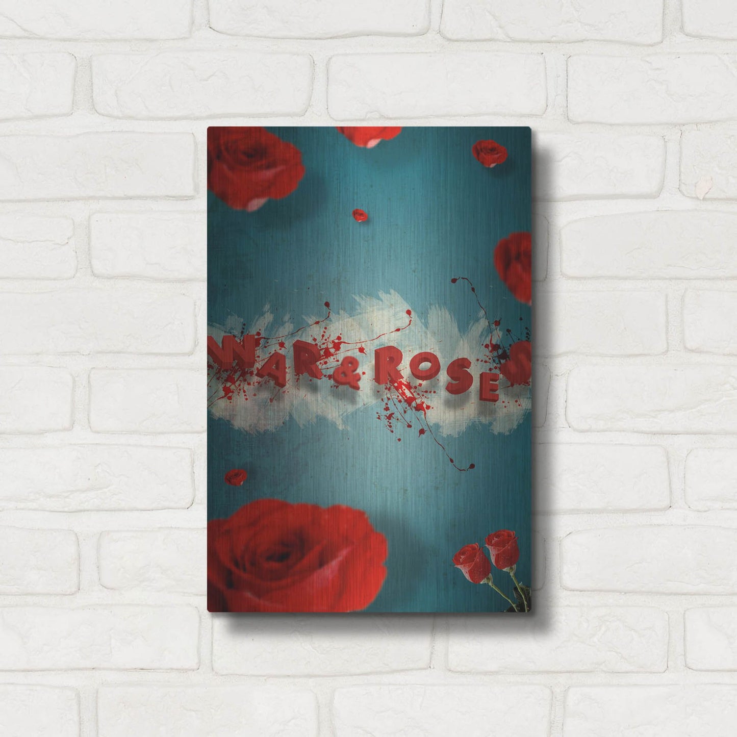 Luxe Metal Art 'War And Roses' by Elo Marc, Metal Wall Art,12x16