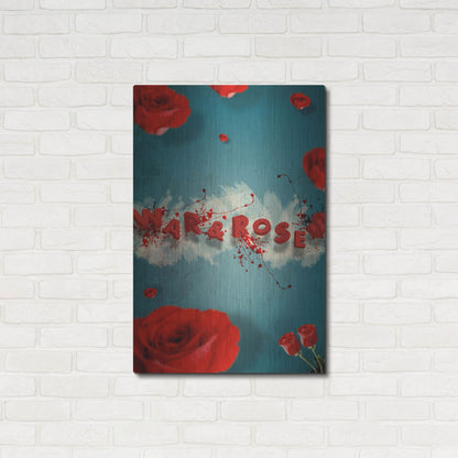 Luxe Metal Art 'War And Roses' by Elo Marc, Metal Wall Art,24x36