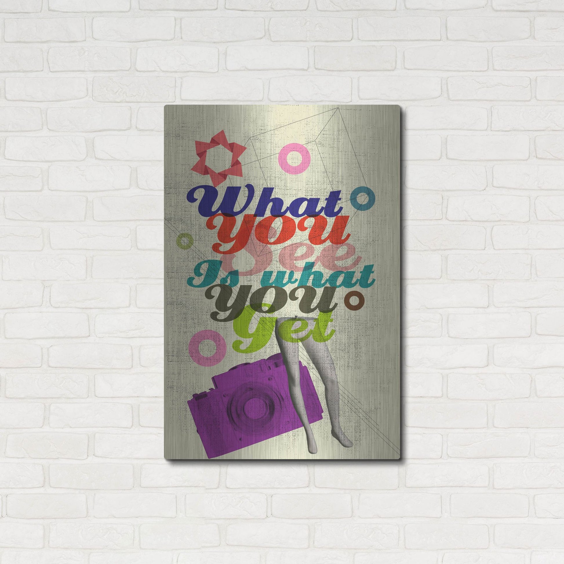 Luxe Metal Art 'What You See Is What You Get' by Elo Marc, Metal Wall Art,24x36