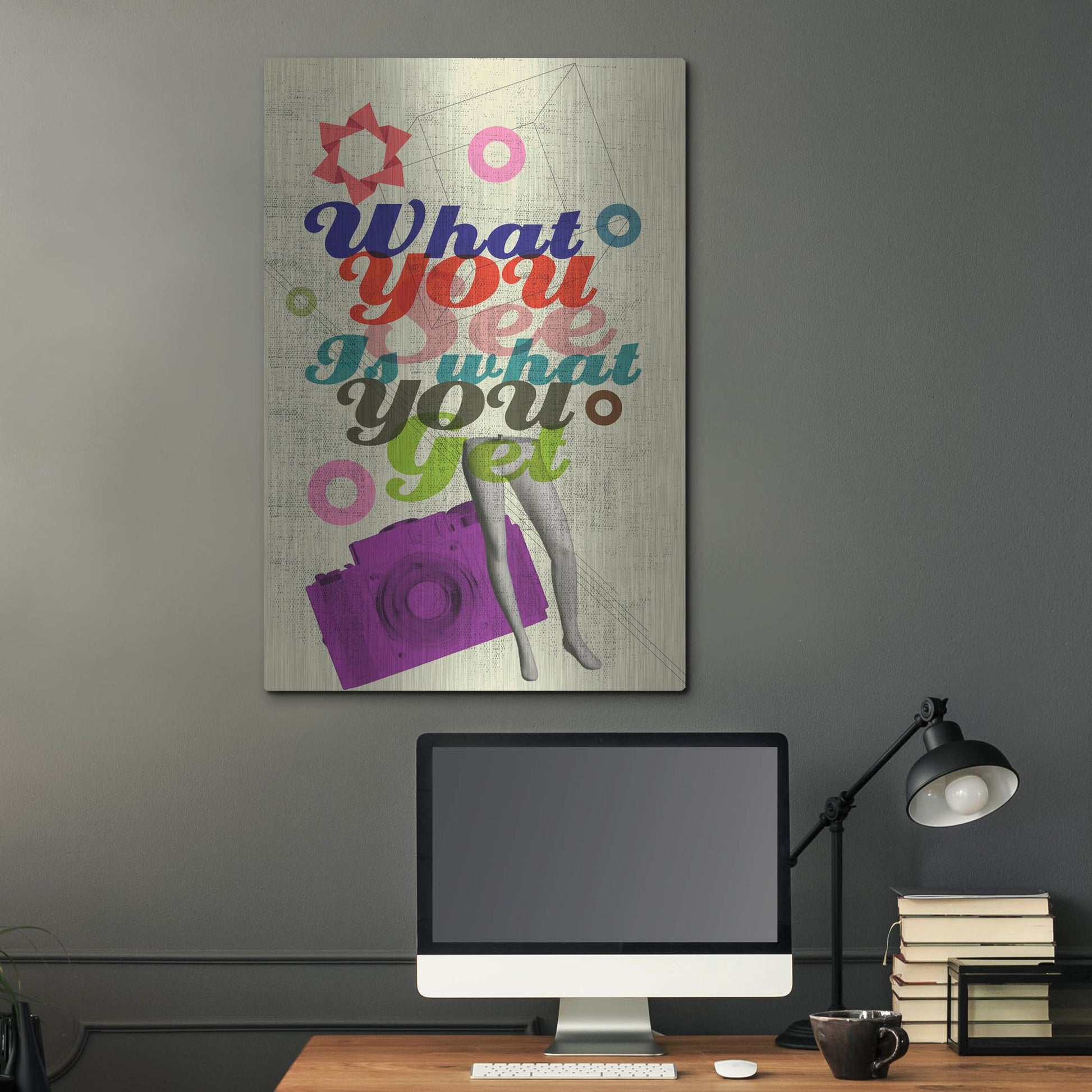 Luxe Metal Art 'What You See Is What You Get' by Elo Marc, Metal Wall Art,24x36