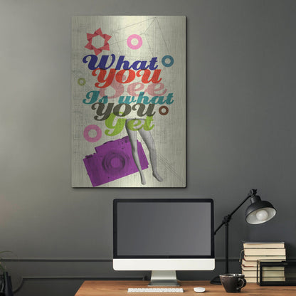 Luxe Metal Art 'What You See Is What You Get' by Elo Marc, Metal Wall Art,24x36