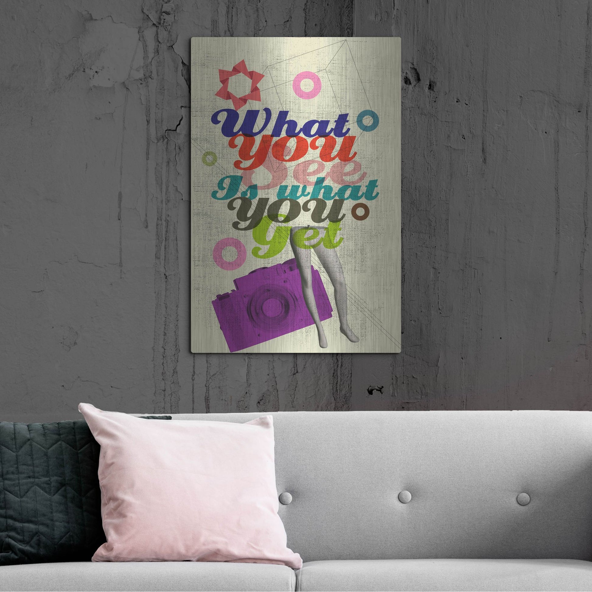 Luxe Metal Art 'What You See Is What You Get' by Elo Marc, Metal Wall Art,24x36