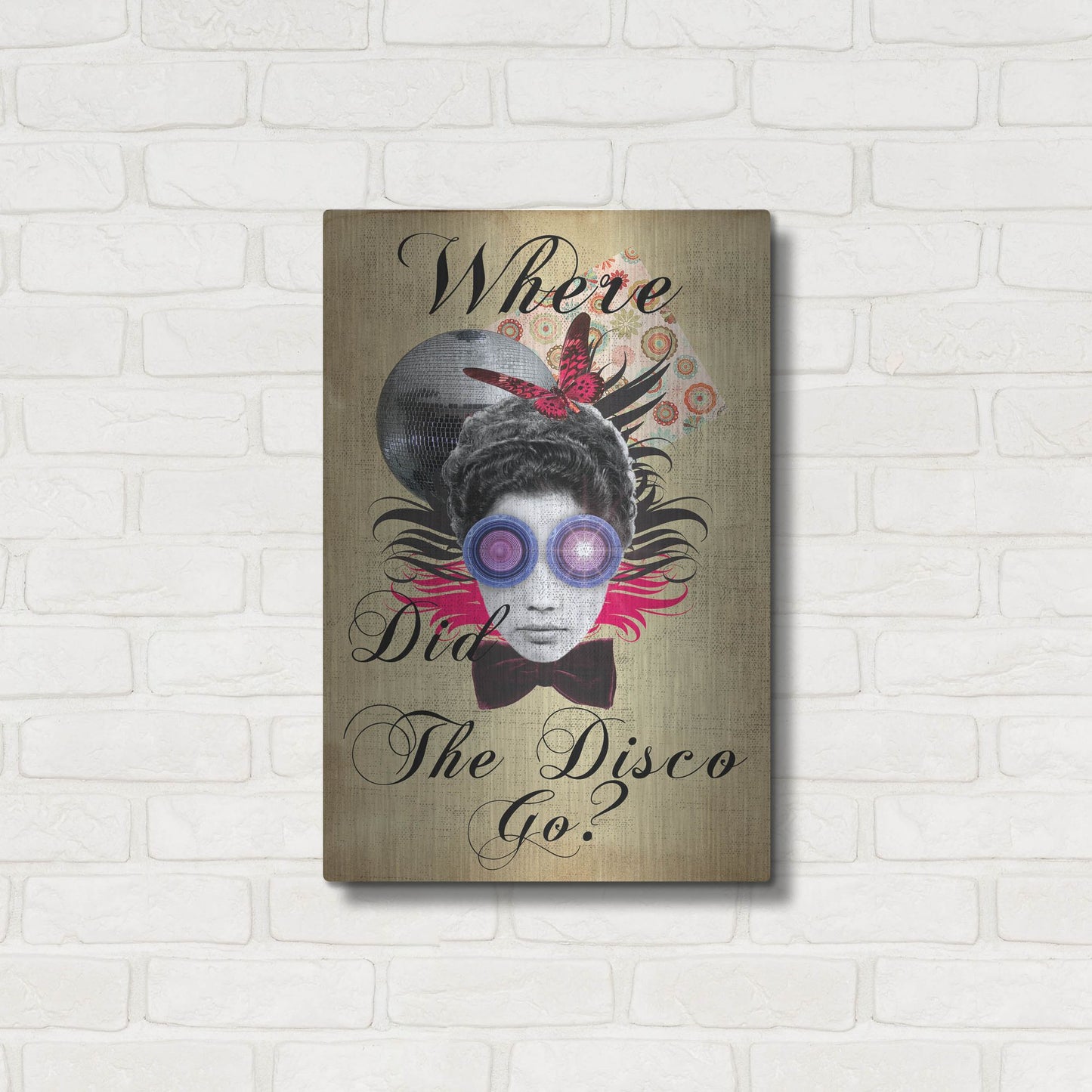 Luxe Metal Art 'Where Did The Disco Go' by Elo Marc, Metal Wall Art,16x24