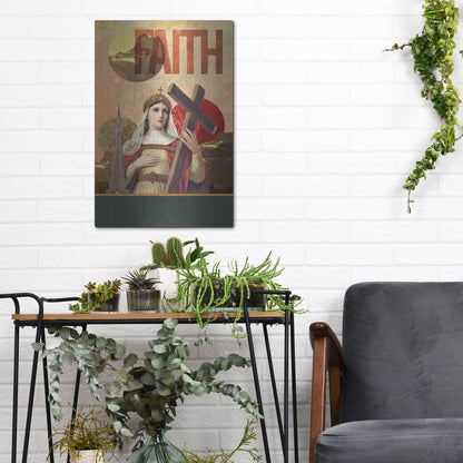 Luxe Metal Art 'Rise Of Mary' by Elo Marc, Metal Wall Art,12x16
