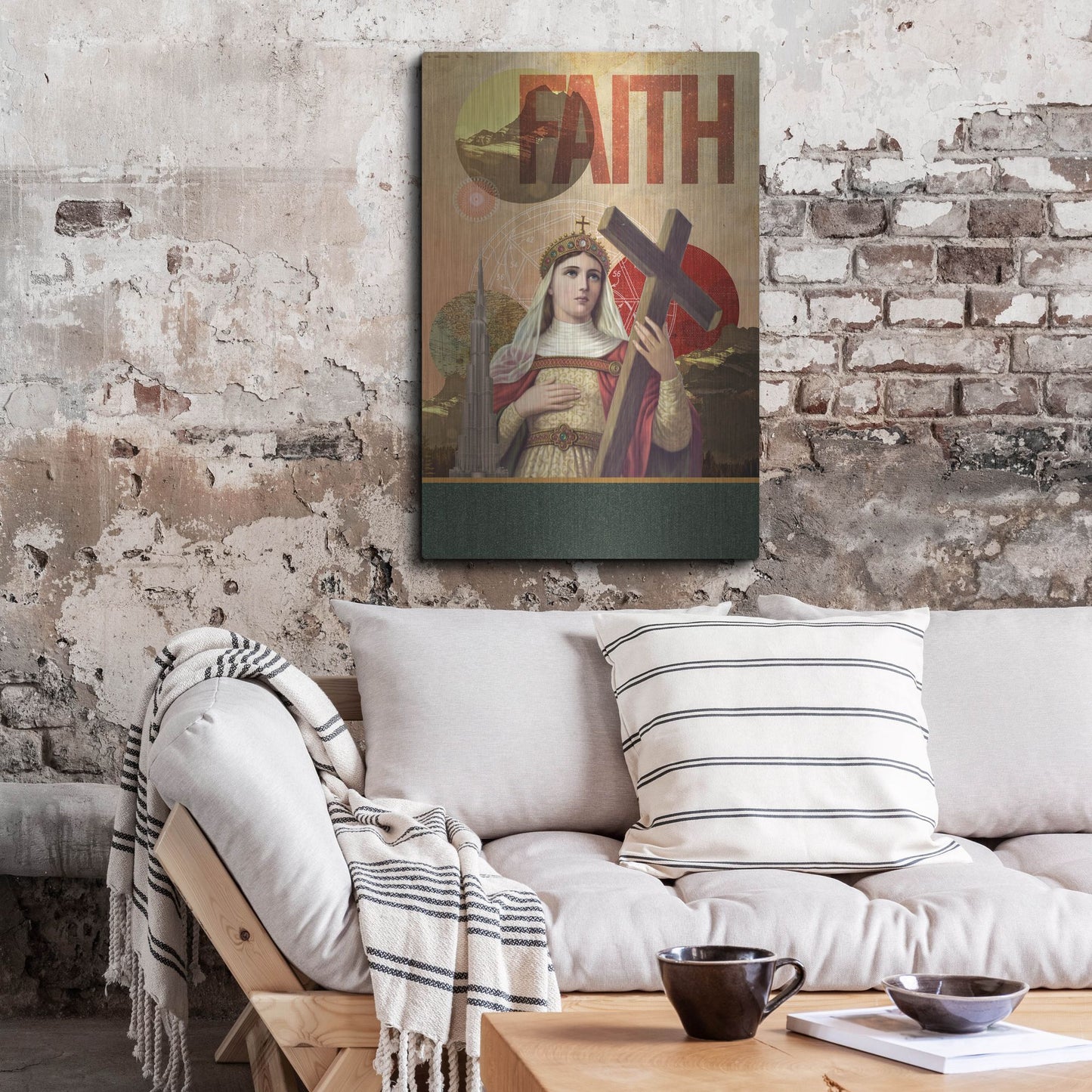 Luxe Metal Art 'Rise Of Mary' by Elo Marc, Metal Wall Art,24x36