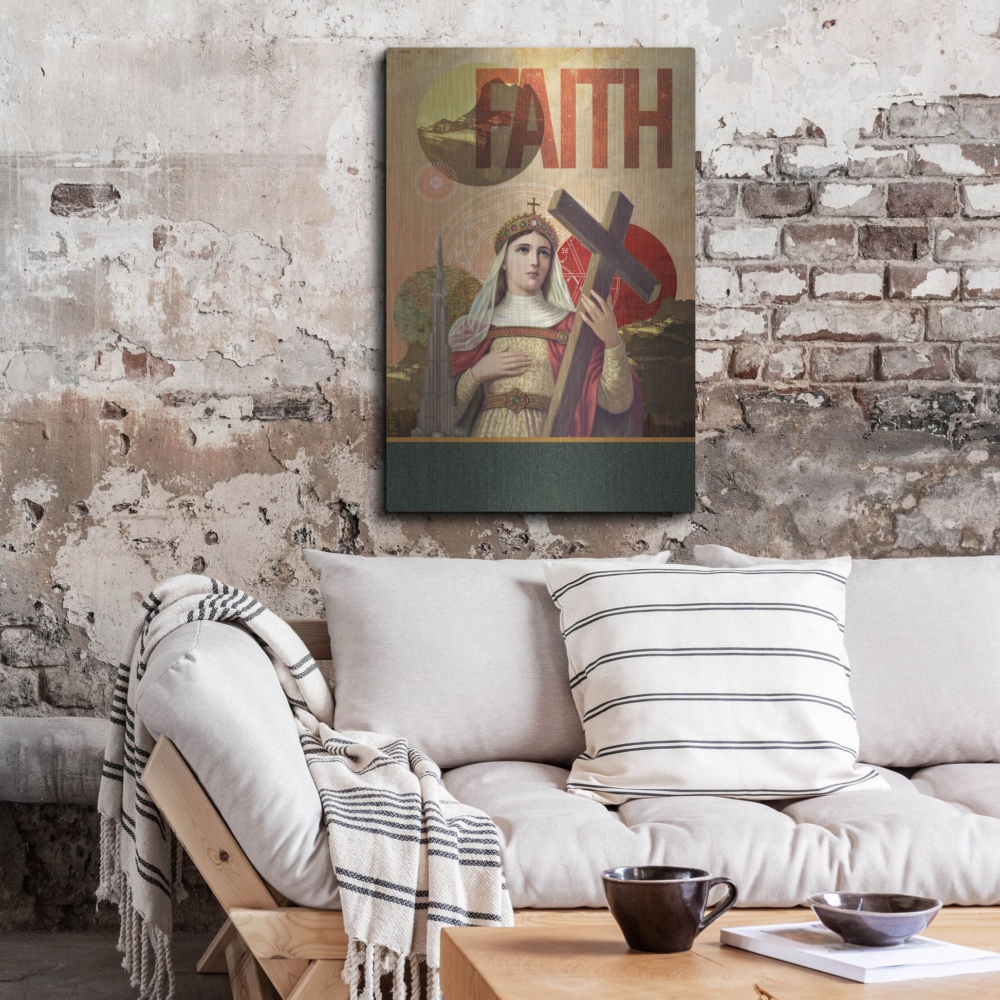Luxe Metal Art 'Rise Of Mary' by Elo Marc, Metal Wall Art,24x36