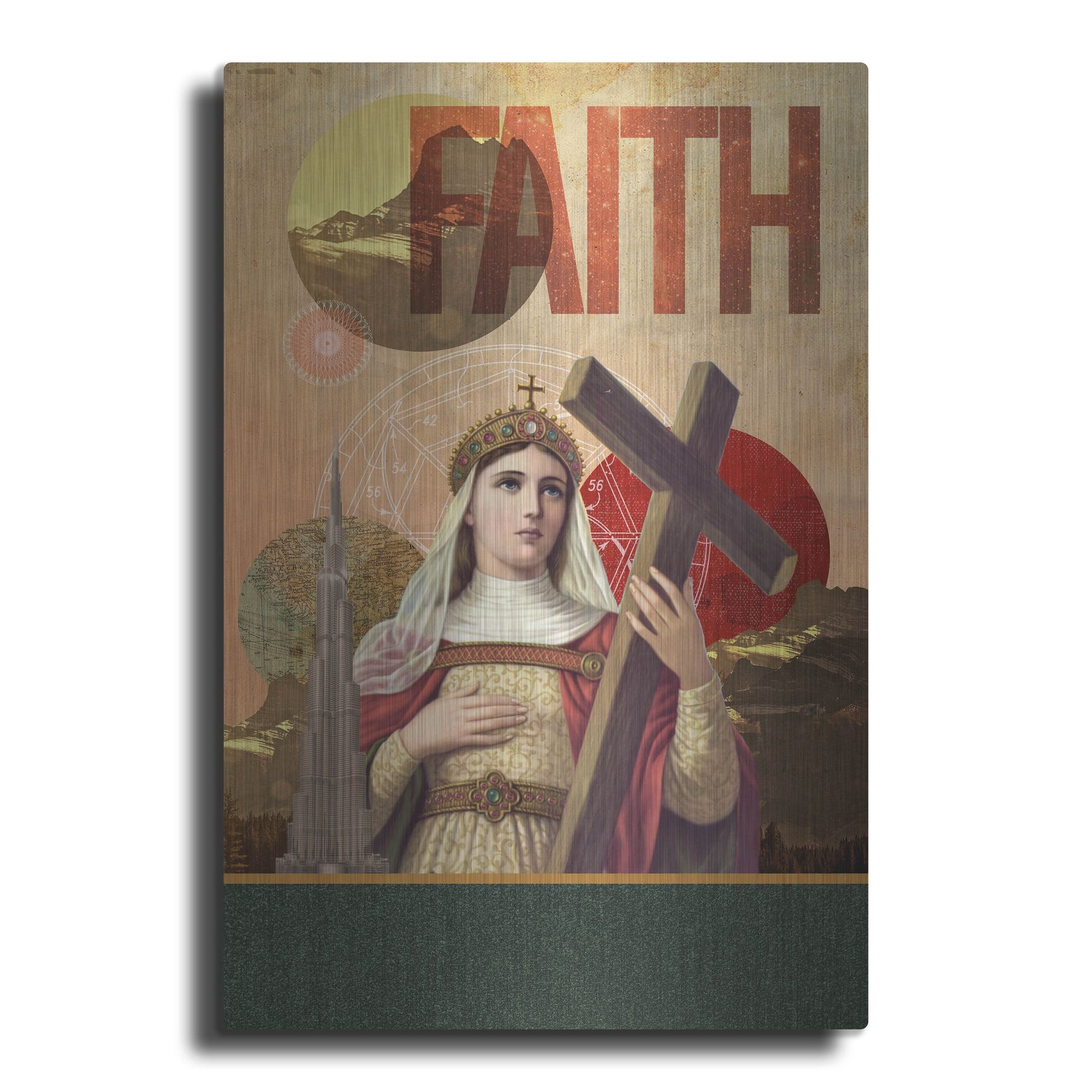 Luxe Metal Art 'Rise Of Mary' by Elo Marc, Metal Wall Art