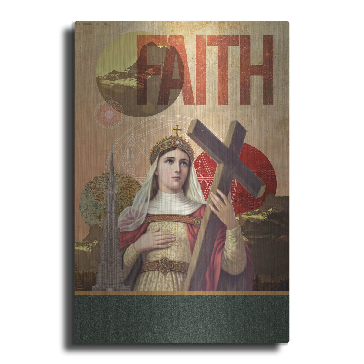 Luxe Metal Art 'Rise Of Mary' by Elo Marc, Metal Wall Art