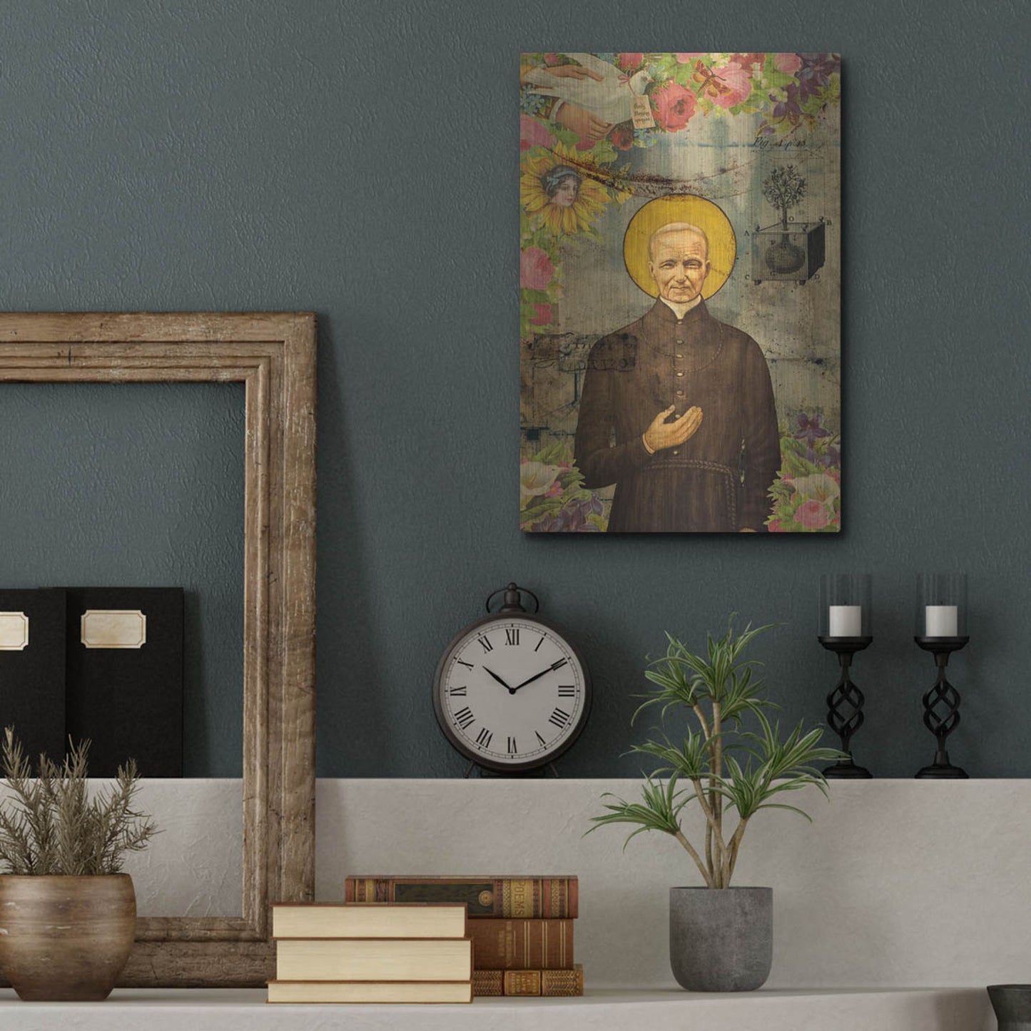 Luxe Metal Art 'The Holy Father' by Elo Marc, Metal Wall Art,12x16