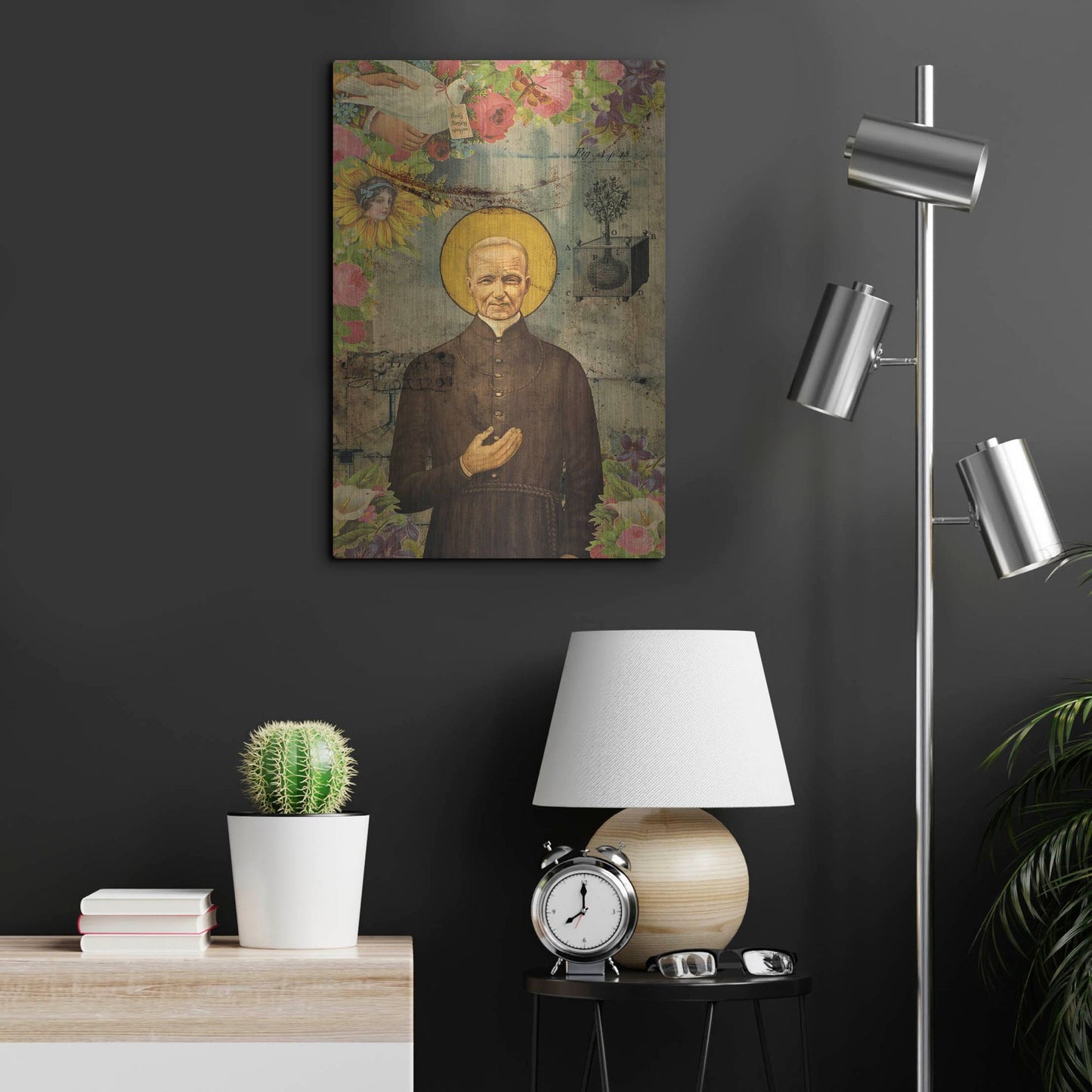 Luxe Metal Art 'The Holy Father' by Elo Marc, Metal Wall Art,16x24