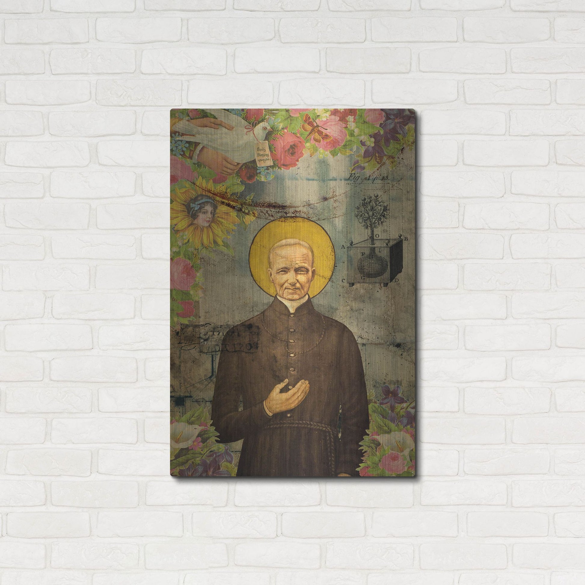 Luxe Metal Art 'The Holy Father' by Elo Marc, Metal Wall Art,24x36