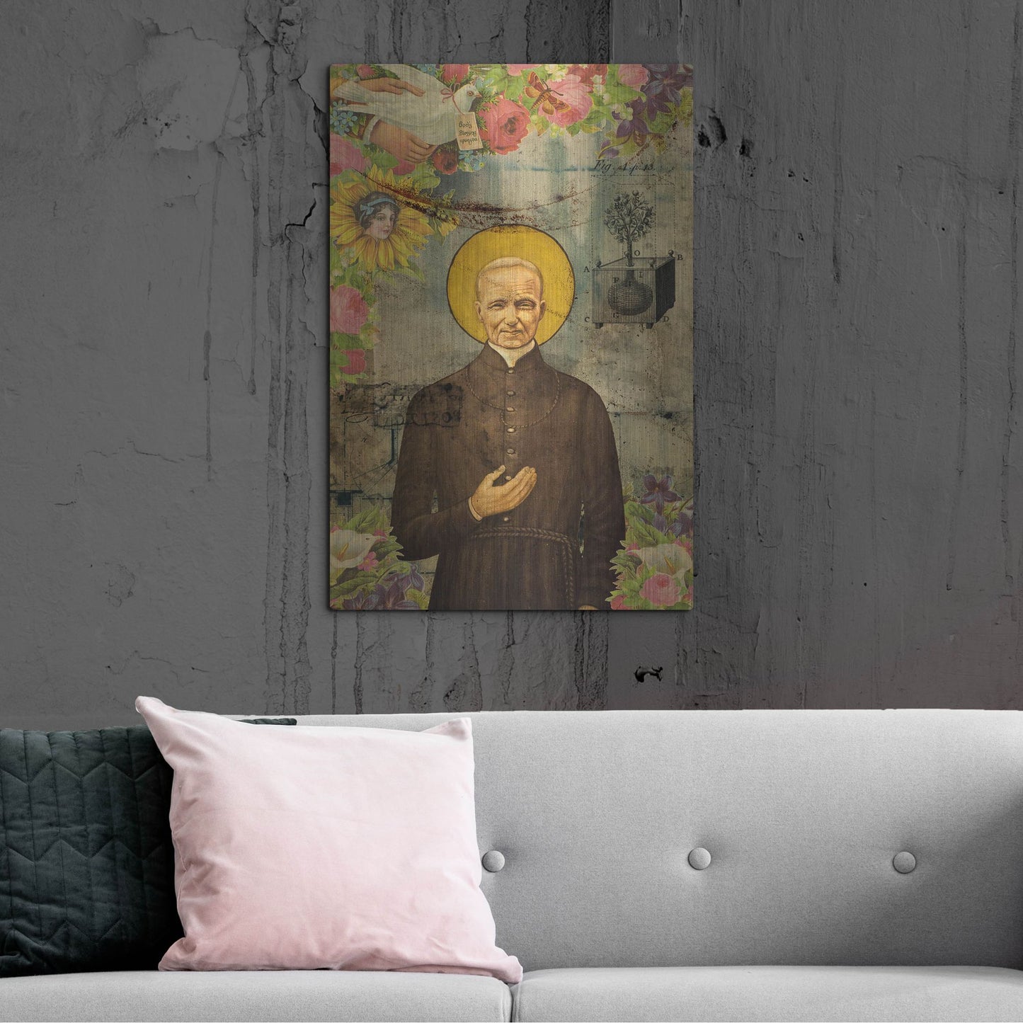 Luxe Metal Art 'The Holy Father' by Elo Marc, Metal Wall Art,24x36