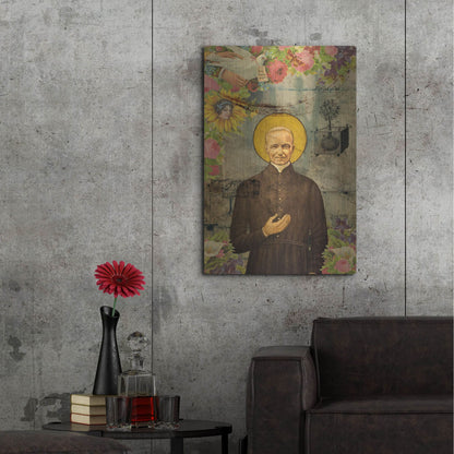 Luxe Metal Art 'The Holy Father' by Elo Marc, Metal Wall Art,24x36