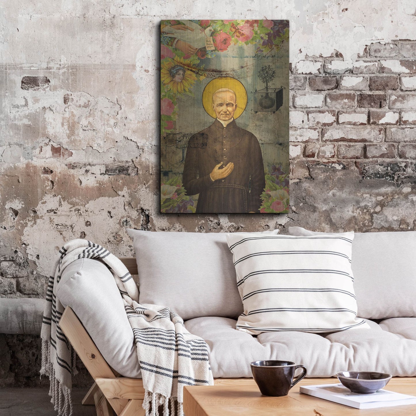 Luxe Metal Art 'The Holy Father' by Elo Marc, Metal Wall Art,24x36